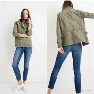 Madewell Passage Lightweight Jacket ‎ Green Utility Military Style Cotton XXS